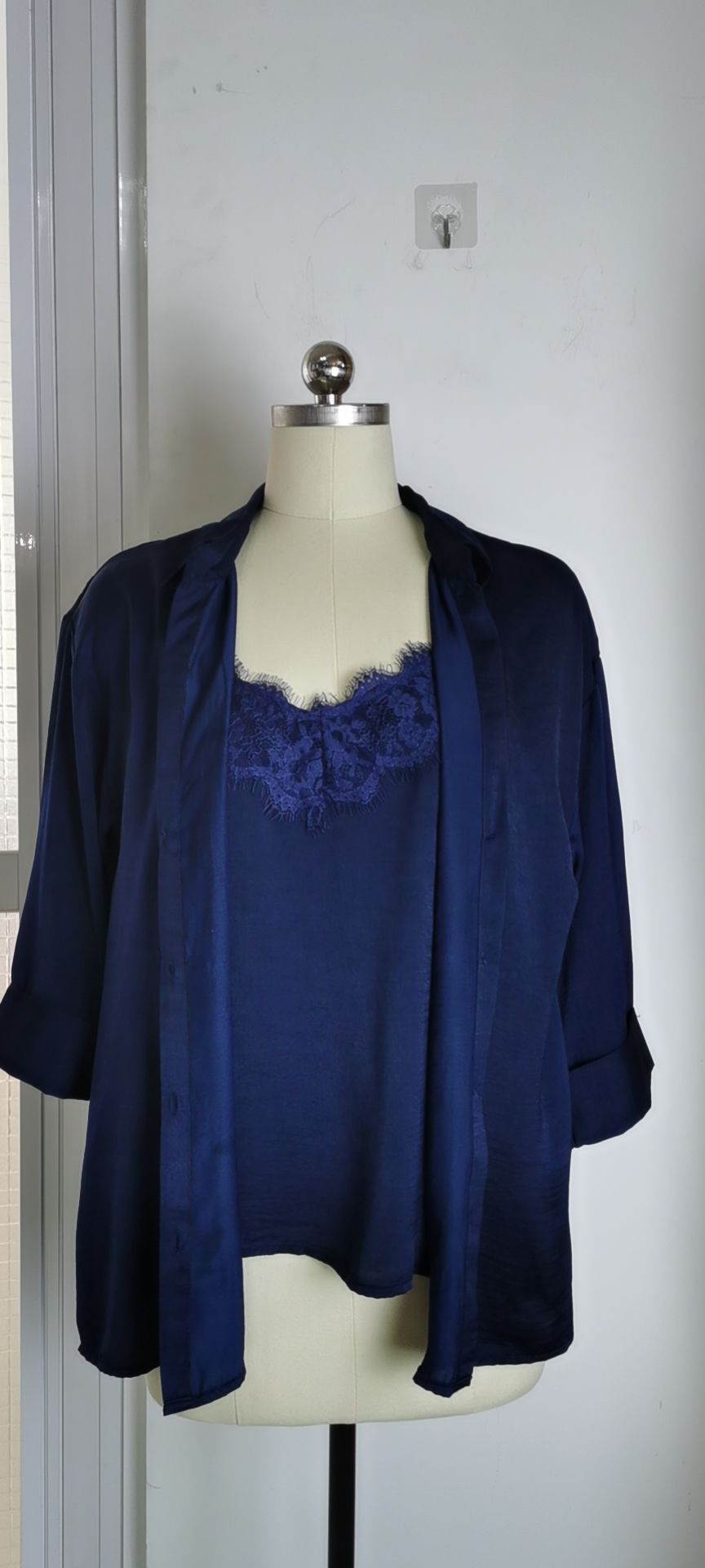 100% Polyester Women's Blue 2-piece Top