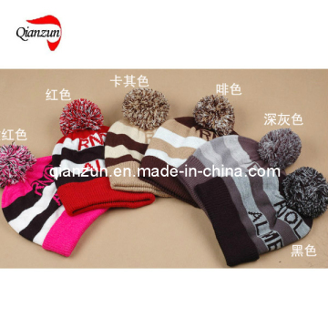 Crochet Skull Knitted Jacquard Beanie Hats (QZ-LW-090)