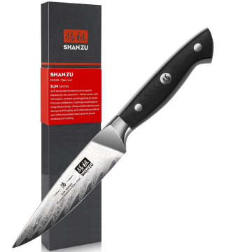 SHAN ZU SUN Series: Premium 3.5-inch Damascus Stainless Steel Cooking Knives - Perfect for Peeling, Coring, and Trimming
