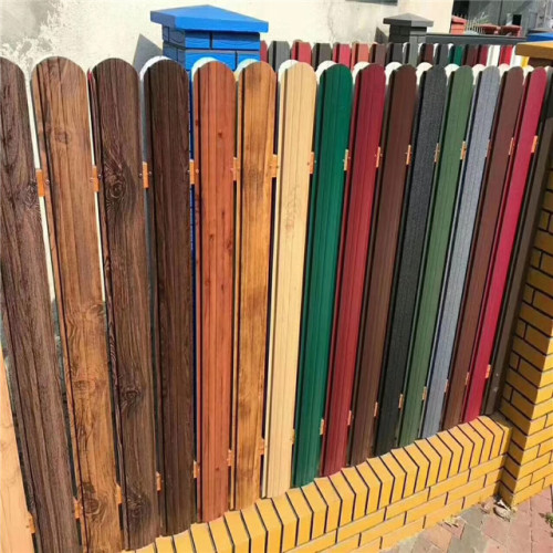 Wood steel fence material