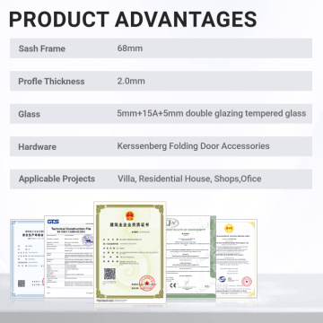 Aluminum Alloy Folding Glass Doors Customizable