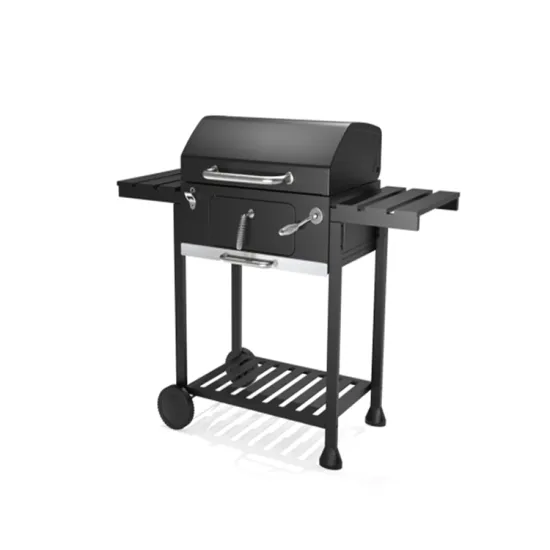 Camping Outdoor Cooking Charcoal Barbecue Furnace Piezoelectric Ignition Stainless Steel Bbq Trolley Grill