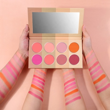 8 warna Palet Blush - Pink Cardboard Ombre Blush With Mirror