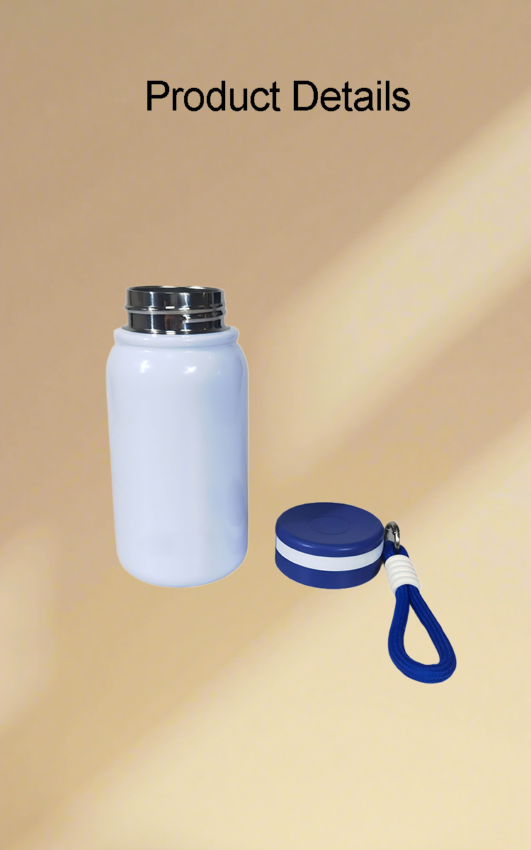 400ml insulated kids water bottle with strap