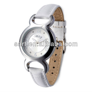 leather bracelet 2015 new style slim quartz lady alloy watch