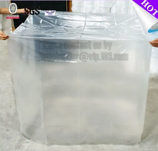 huge clear plastic pallet cover, proof dust cover furniture cover, flat bottom bag pallet cover