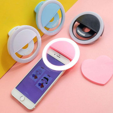 Mini Travel Lazy Smart White Private Label Перезаряжаемая светодиодное кольцо селфи
