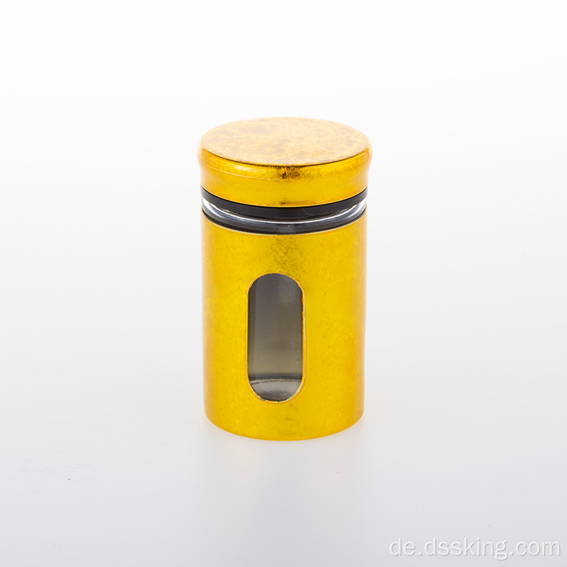 150 ml Großhandel Gewürzglas mit Golddeckel Chili Pepper Jar