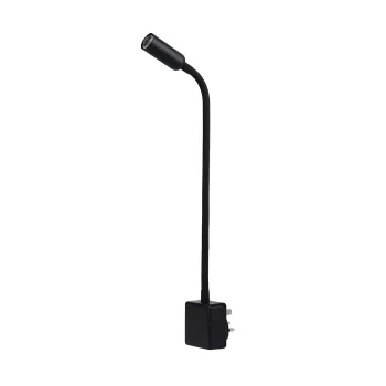 Modern Adjustable Neck UK Plug-In LED Wall Bracket Lights for Bedroom - Remote Control Compatible Bedside Lamps