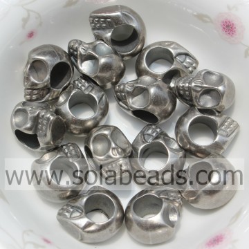Perline acriliche in cristallo acrilico a forma di teschio 9 * 13MM di vendita calda