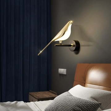 Nordic Golden Bird LED Wall Lights for Bedroom and Living Room