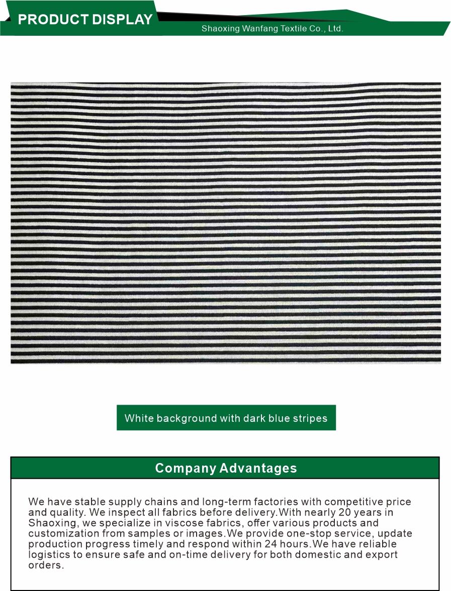 thin navy stripe fabric