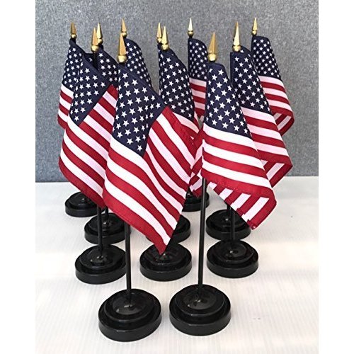 Factory USA american 14*21cm polyester table flag