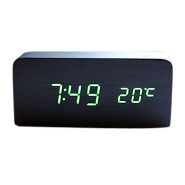 LED digital clock with temperature