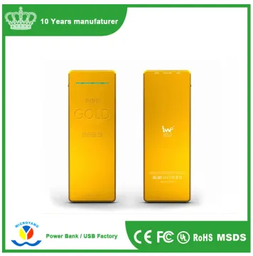 Gold Bar 10000mah fast charging Power Bank with Dual USB Output