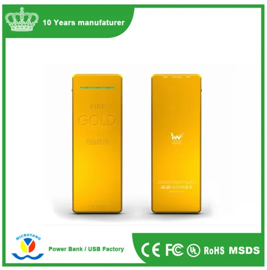 Gold Bar 10000mah fast charging Power Bank with Dual USB Output