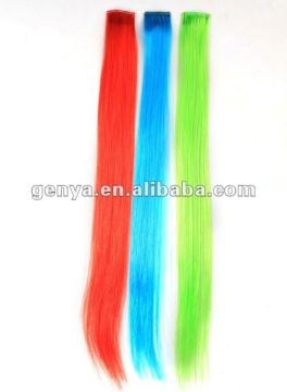 Fashion Children Clip in Hair Extensions in blue, orange, fuchsia,purple, pink,yellow
