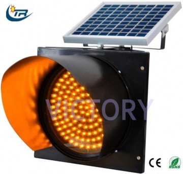 Solar Flashing Yellow LED Traffic Warning Light on sale