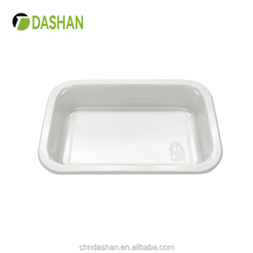 Food-Grade CPET Plastic Baking Tray - Disposable, Recyclable 350ml Single Compartment Aviation Fast Food Box