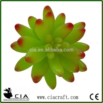 Echeveria Artificial Potted Succulent Stem in Green with Red Tip
