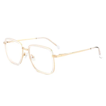 Stock Eyewear Frame Fashion Acetate Metal Optical Eyeglasses Reading Glasses