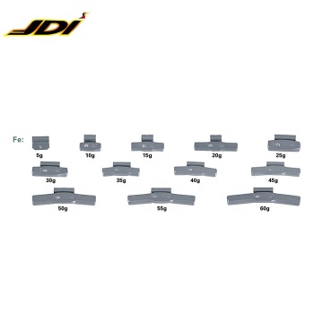 Fe Clip-on Wheel Balancing Weights for Aluminum Rims: 5g to 60g