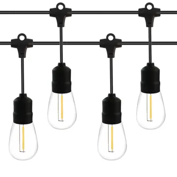 Electric Commercial Grade weatherproof E27 25 Scokets 33ft edison bulbs filament warm Connectable String festoon light