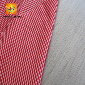 elegante camisa xadrez 65 poliéster 35 tecido de algodão