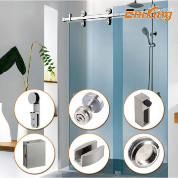China Wholesale Bathroom sliding tempered glass door,sliding door hardware