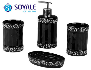 2015 Black Color New Ceramic Bathroom Accessories Set
