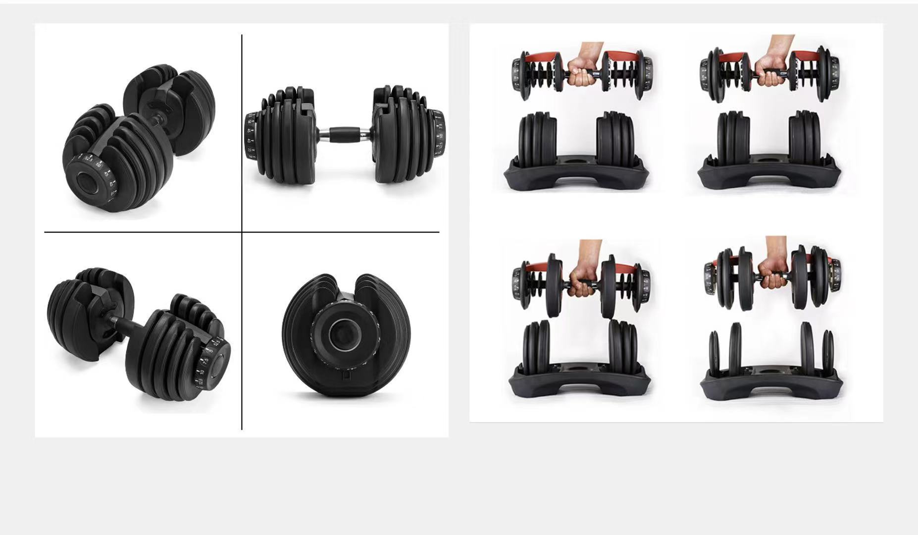 40kg Adjustable Dumbbell Adjustable Dumbbells Set, High Quality 40kg ...