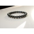 Estilo Clásico Hematita Magnética Pulsera salud 8mm Redondo Piedra Semi Preciosa Stretch mujeres hombres Encantos joyería brazalete