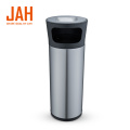 JAH Stainless Steel Round Ashtray Stand Trash Bin