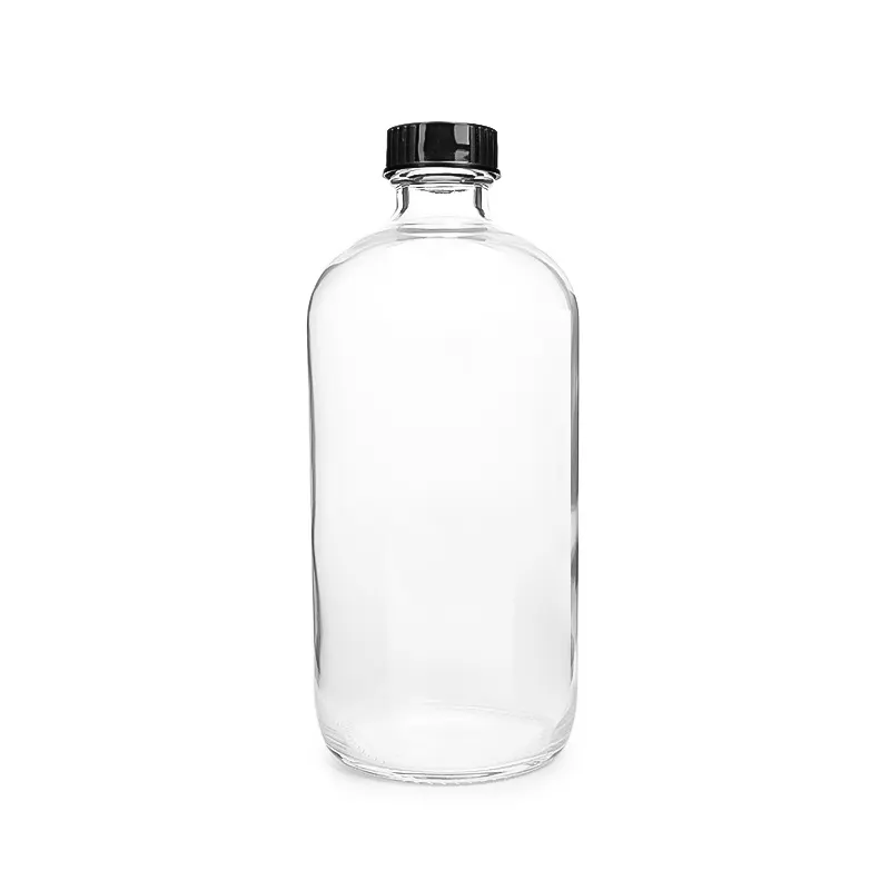 500ml Clear Boston Glass Bottle