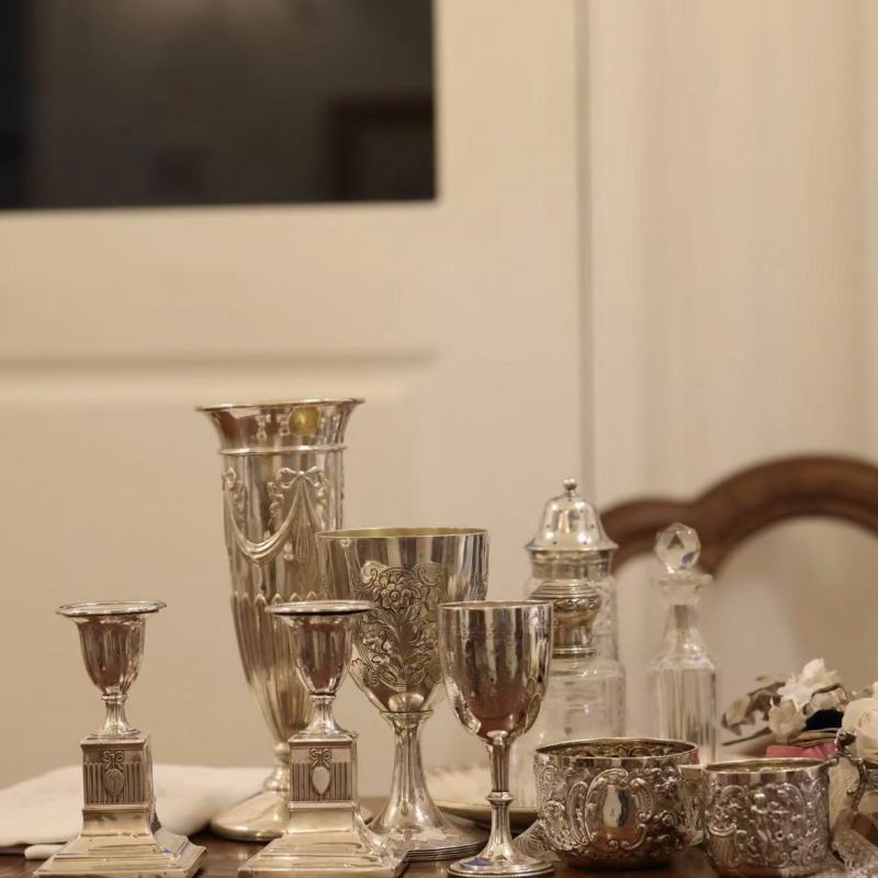 Luxury Metal Tableware with Elegant Patterns