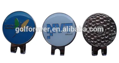 golf magnetic ball marker & golf hat clip
