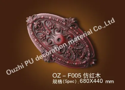 ancient Europe style PU material plastic golden color ceiling medallion