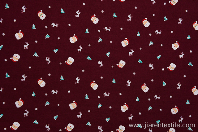 High Quality Santa Claus Pattern Printed Fabrics