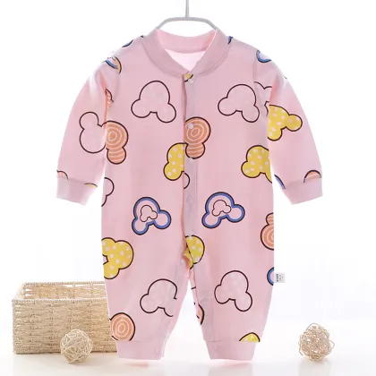 Baby Cotton Pajamas: Autumn and Winter One-piece Climbing Clothes