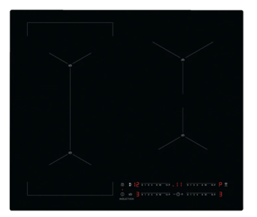 Black Glass Induction Stove Italy for Kitchen