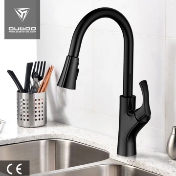 Single Lever Matte Black Pull-Down Faucet Taps