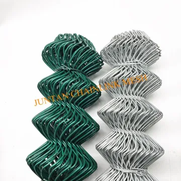 6 feet green PVC chain link fence