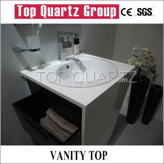 Hot sales pure white bathroom quartz stone vanity top,Pure white quartz countertop