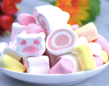 Marshmallow-Produktionslinie für Baumwoll-Süßigkeiten: New-Hala Marshmallow Seilherstellung und Jam-Center-Füllung