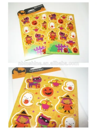 2015 halloween translucent foam puffy bubble sticker , high quality decorative 3d PVC foam sticker