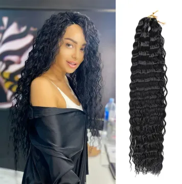 Synthetic Deep Wave Braiding Hair Extensions 18-30 Inch Super Soft Long Hair Synthetic Braiding Hair Synthetic Crochet Braids