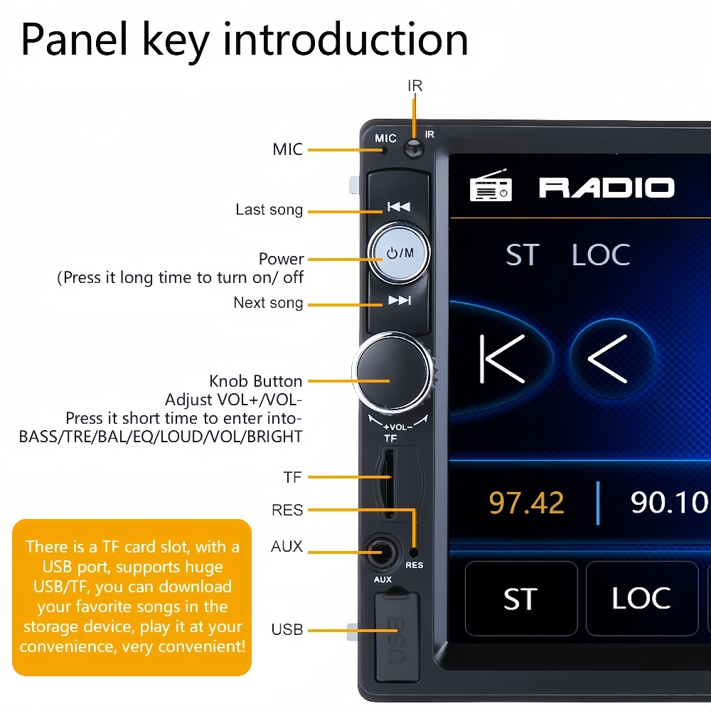 7-inch dual-drive HD reversing camera