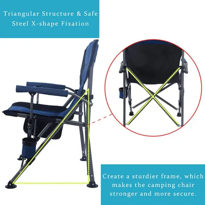 Portable Low-Cost Foldable Camping and Picnic Chair for Outdoors and Fishing