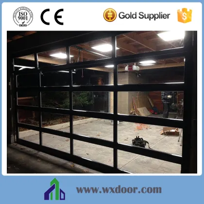 Automatic Phone Control Sectional Glazed Garage Door Full View Garage Door