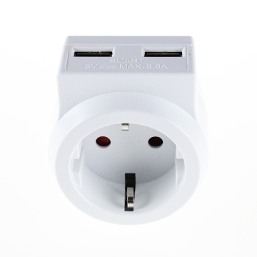 Universal Travel Adapter with Socket Wall Charger and 2 USB Ports